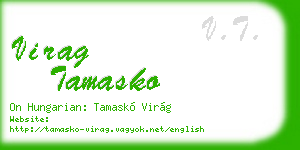 virag tamasko business card